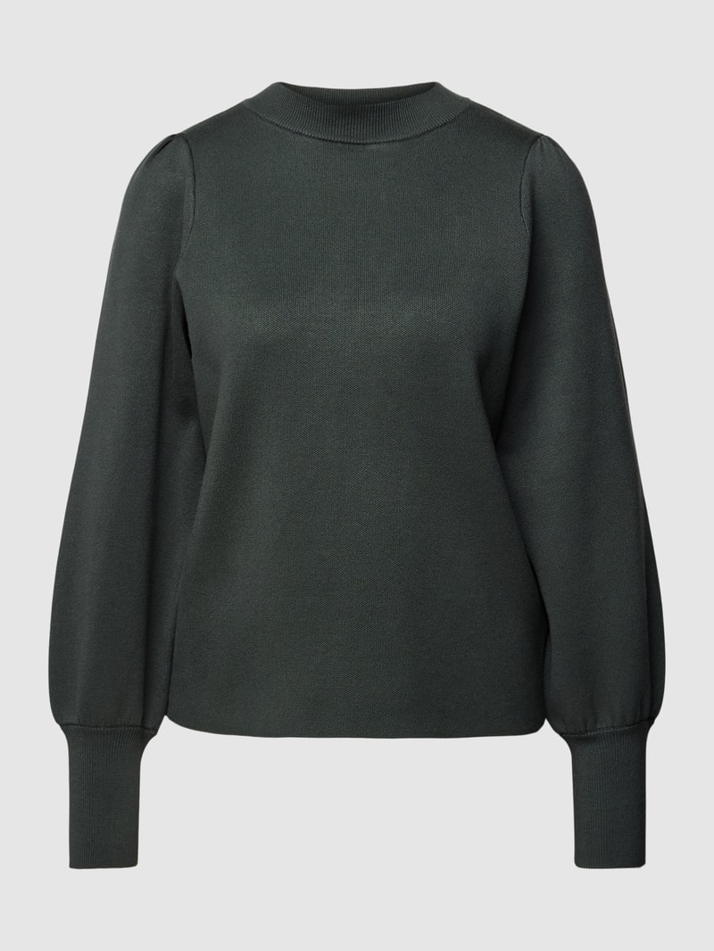 Strickpullover mit Ballonärmeln in smaragdgrün