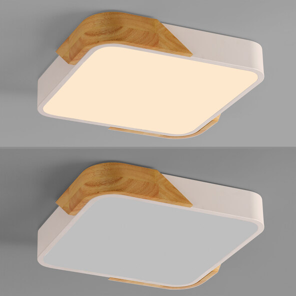 LED-Deckenleuchte BILA, 32 x 32 cm, weiß