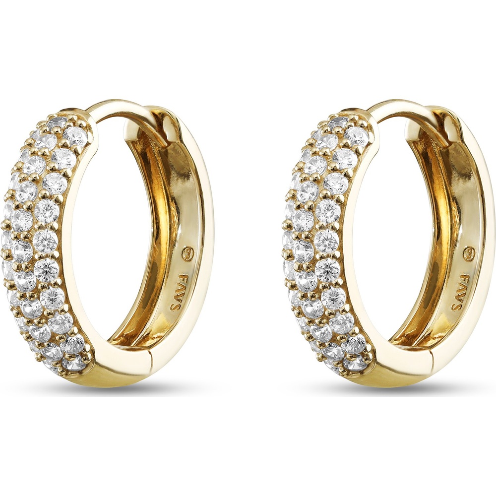 FAVS Créoles 375 Or jaune Boucles d'oreilles