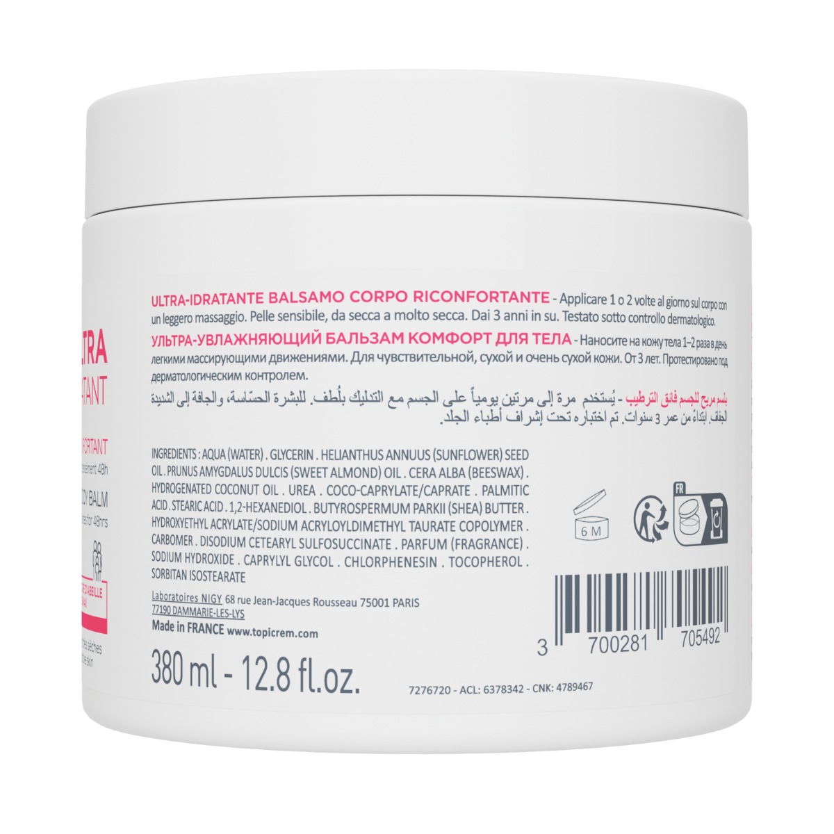 Topicrem Beroligende Kropsbalsam