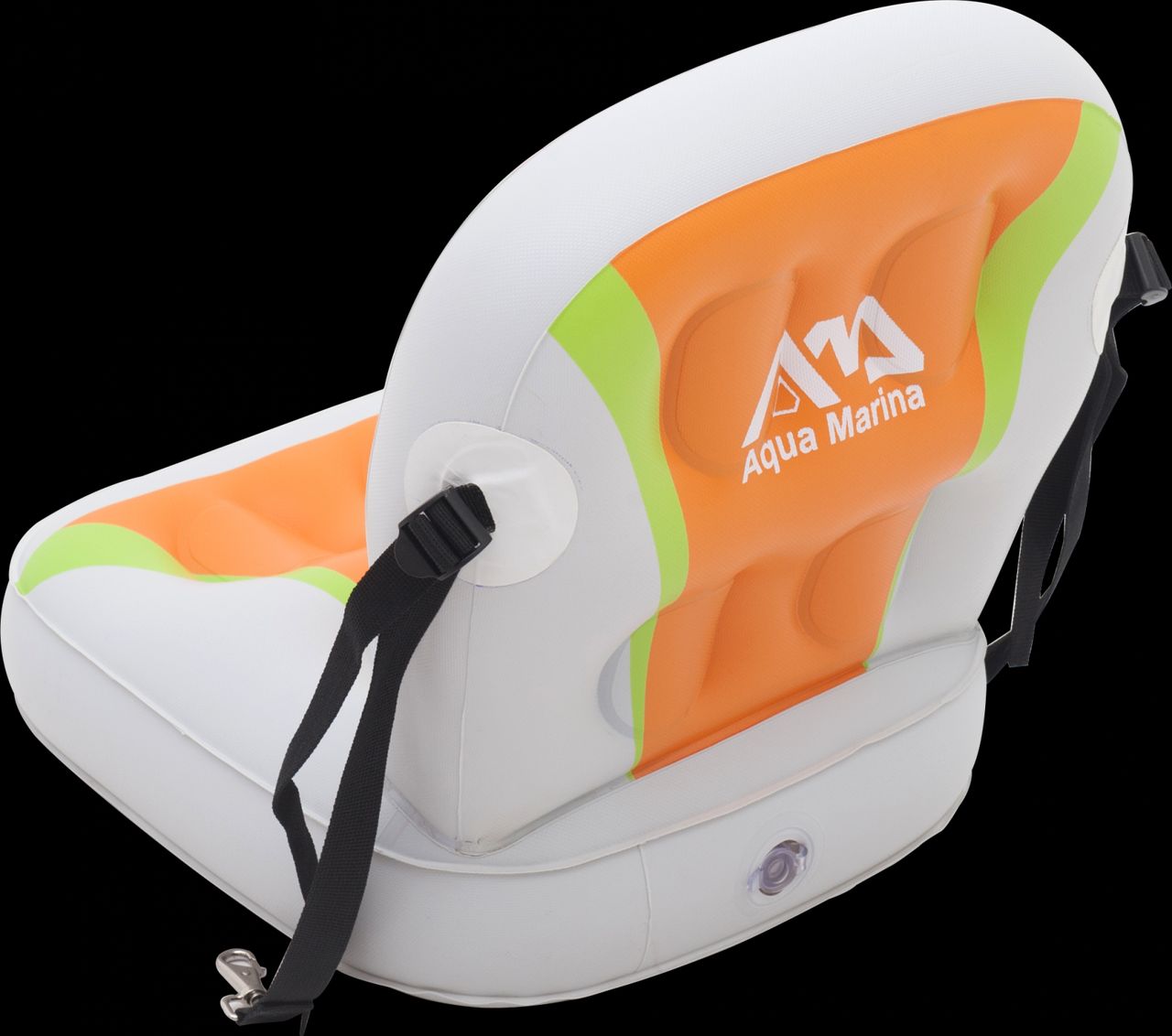 PureHaven Aqua Marina Kajak 312x83 cm für 1 Person mit Luftsitz verstellbarer Lehne Transporttasche Reparaturset und Handpumpe strapazierfähig Grün-Weiß-Orange