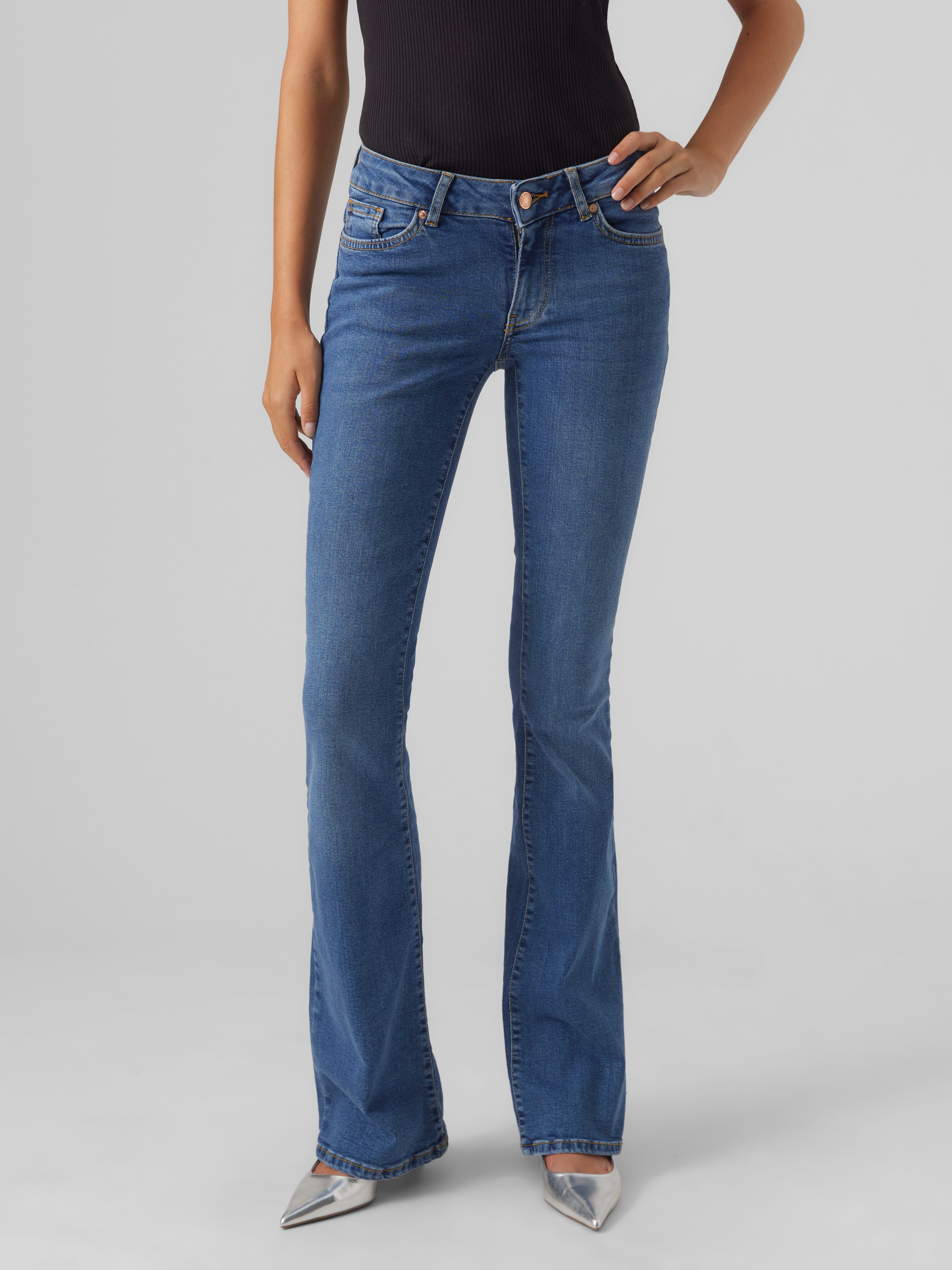 VMSIGI Niedrige Taille Ausgestellt Jeans