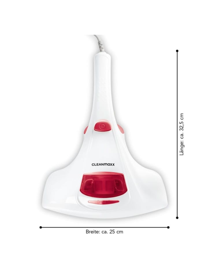 CLEANmaxx CLEANmaxx Milben-Handstaubsauger mit UV-C-Licht inkl. 2 Ersatzfilter - weiß/rot günstig kaufen onesize