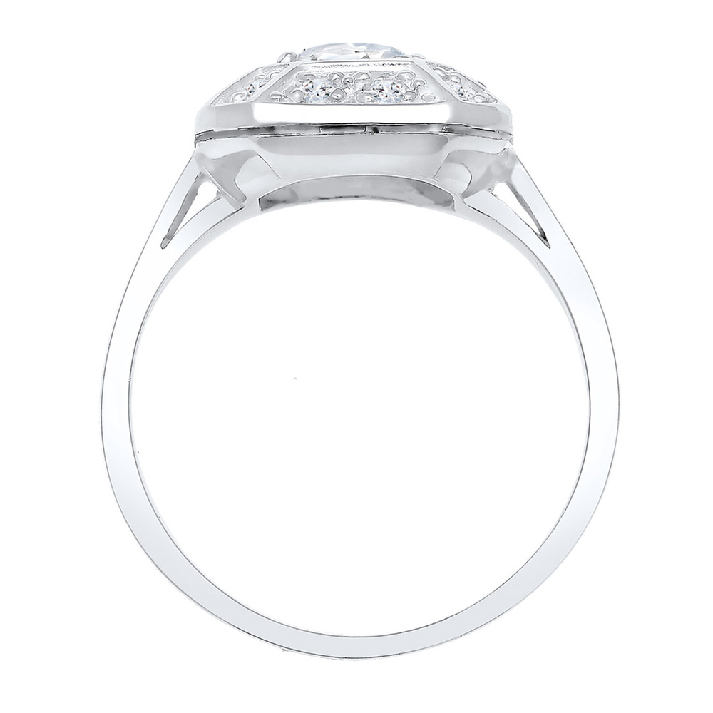 Elli PREMIUM Elli PREMIUM Bague Verlobungsring Glamour Funkelnd Topas 925 Silber Bague