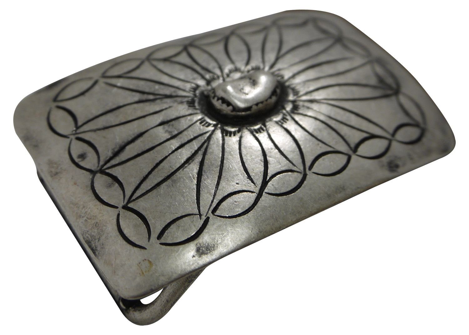 FRONHOFER Gürtelschnalle 17979 Western Gürtelschnalle Damen Herren, Western altsilber 4 cm