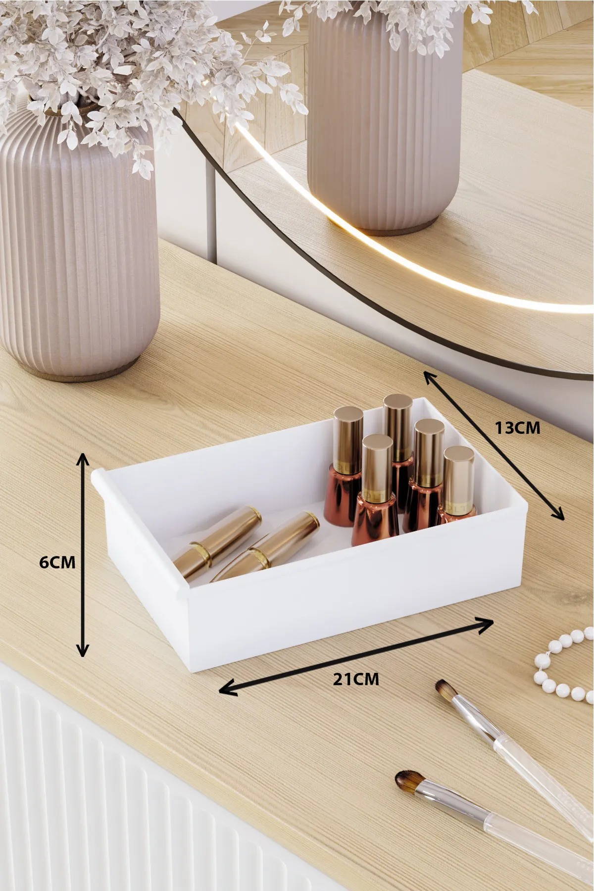 Pufwin Home  5-teiliges Schubladen-Set mit Kosmetik- und Make-up-Schmuckstücken sowie Mehrzweck-Organizer