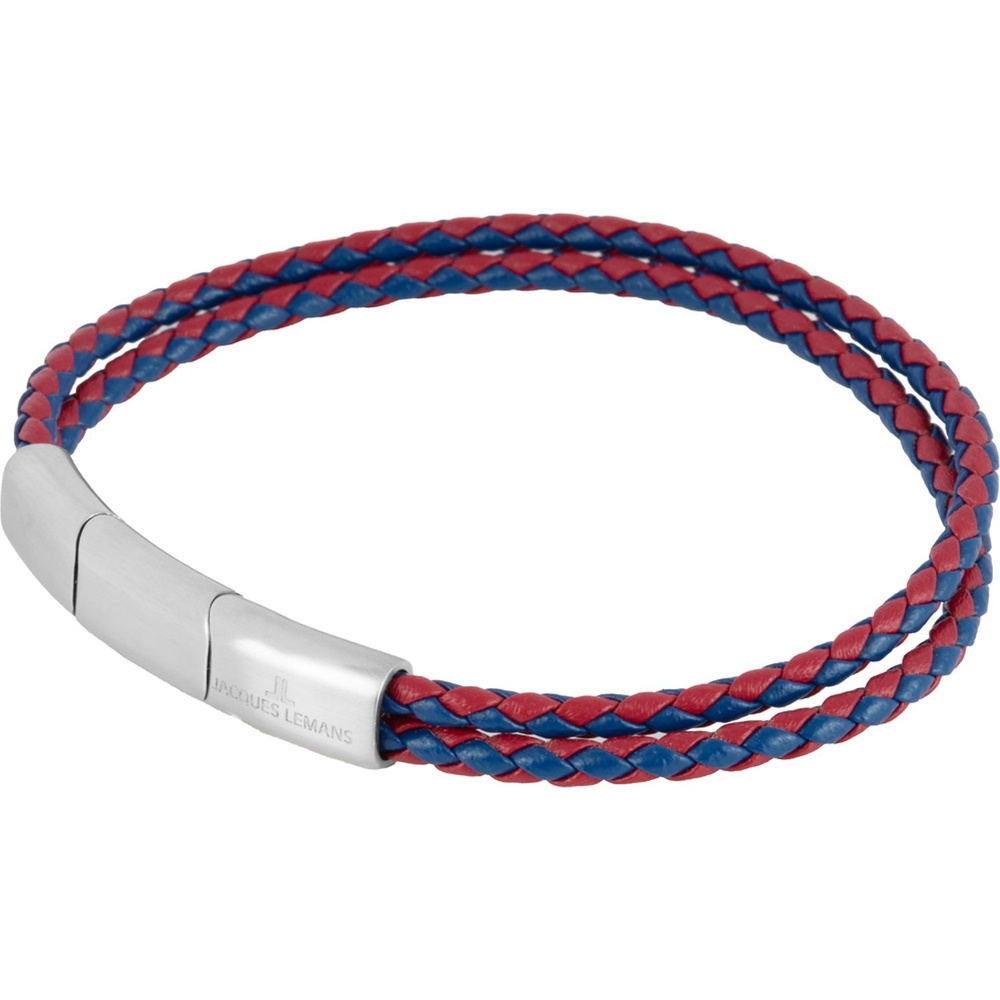 Jacques Lemans Bracelet Cuir, Acier inoxydable Bracelet