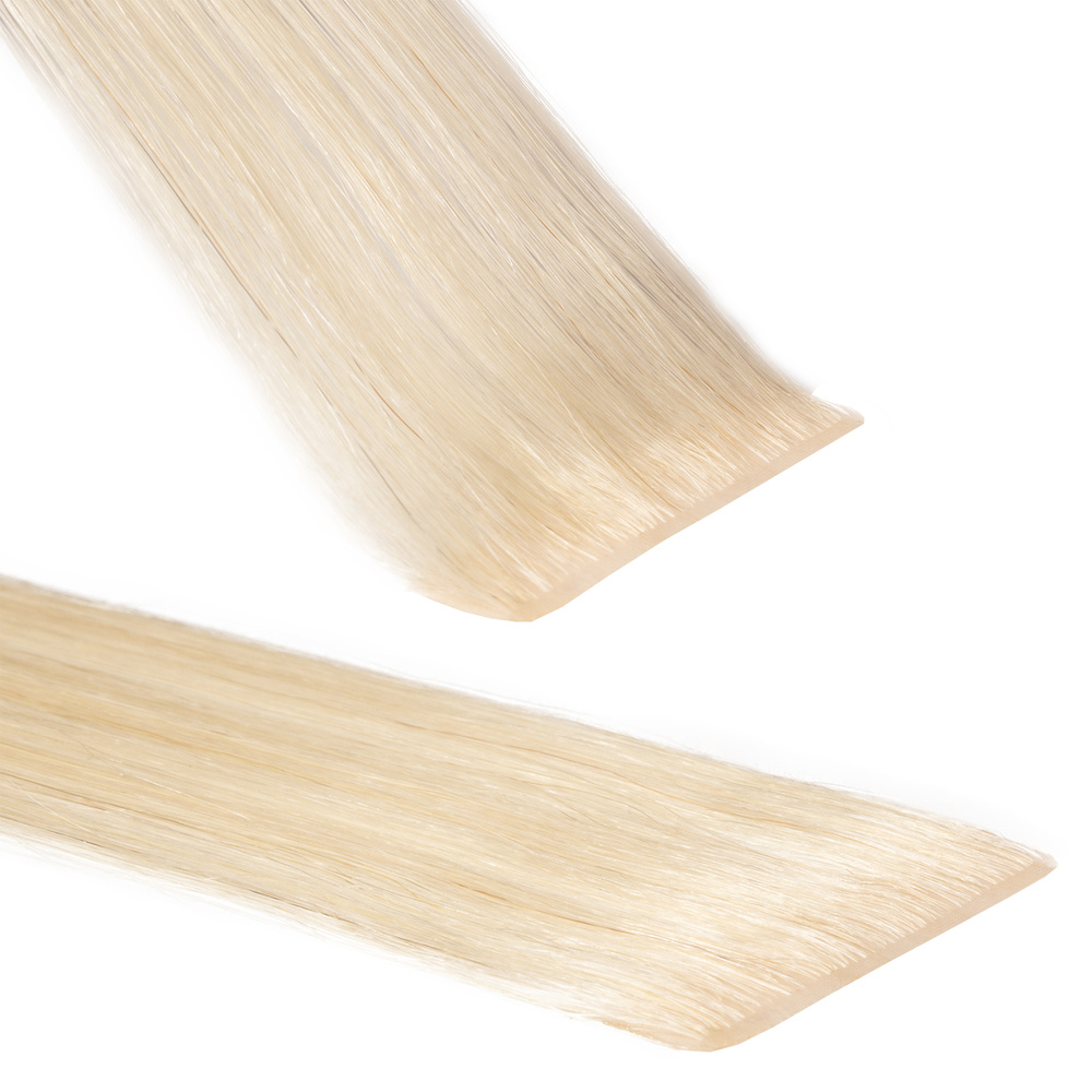hair2heart Extensions adhesives Invisible Premium cheveux naturels #60 Blond clair extensions
