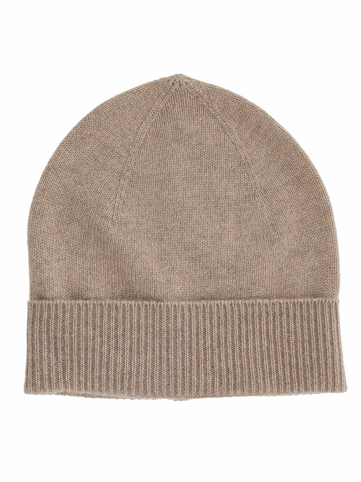 Zwillingsherz Kaschmir-Beanie in Beige günstig kaufen onesize