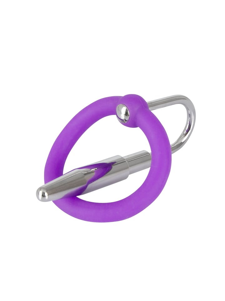 Penisplug Dilator with a silicone glans ring in lila günstig kaufen 6.5 cm