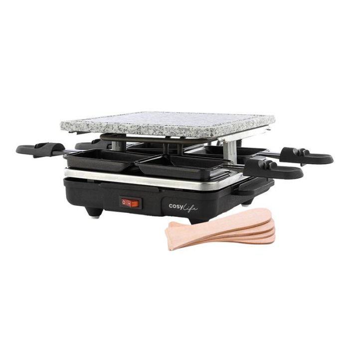 Pierre à raclette multifonctionnelle COSYLIFE 4 personnes CL-R4P2