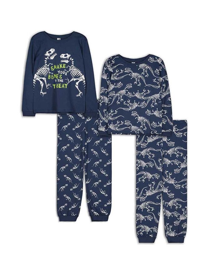 Pyjama Set aus Langarmshirt und Hose- 2er-Pack