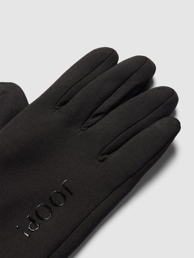 Handschuhe mit Label-Detail Modell 'i-Touch' in schwarz