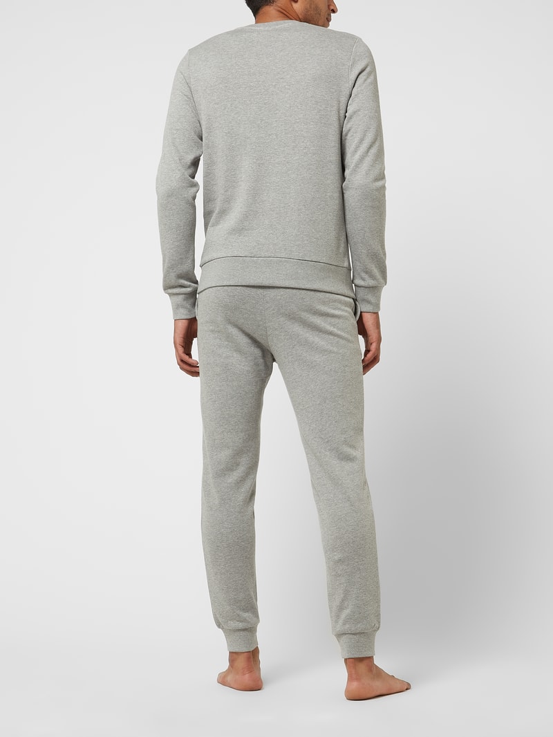 Loungewear im Set in mittelgrau meliert