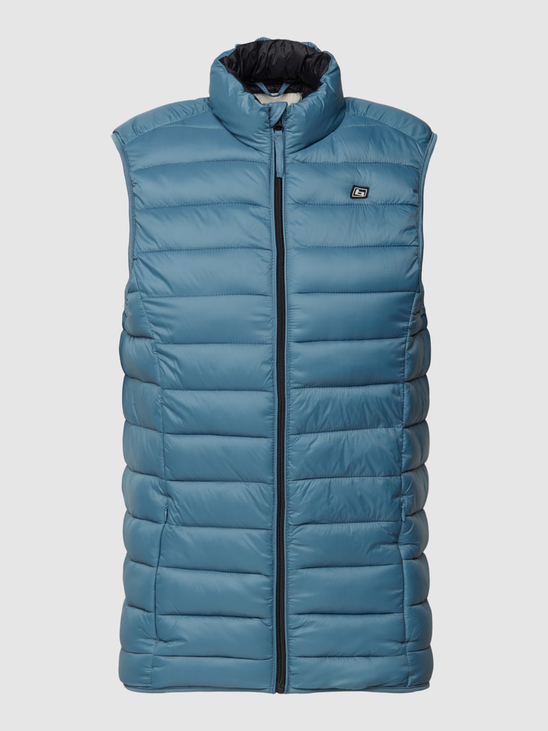 Steppweste mit Label-Patch 'Romsey' in hellblau