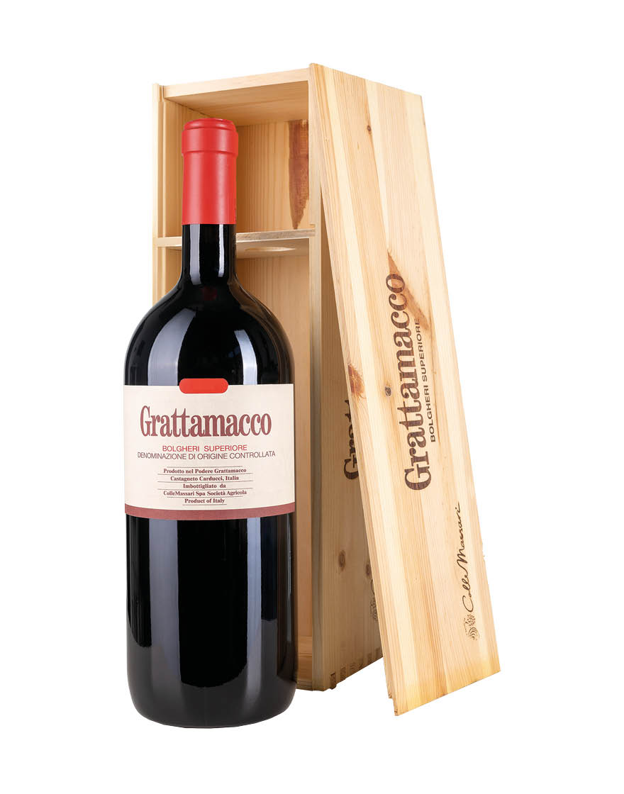 Bolgheri Superiore DOC  2020 Grattamacco Magnum 1,5 ℓ, Caisse bois