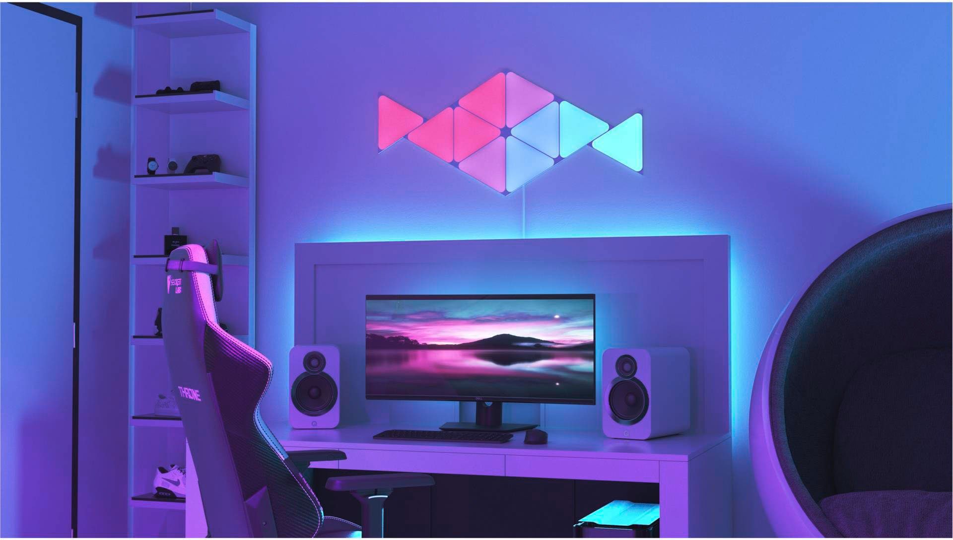 nanoleaf LED Panel Triangles, Dimmfunktion, LED fest integriert, Farbwechsler