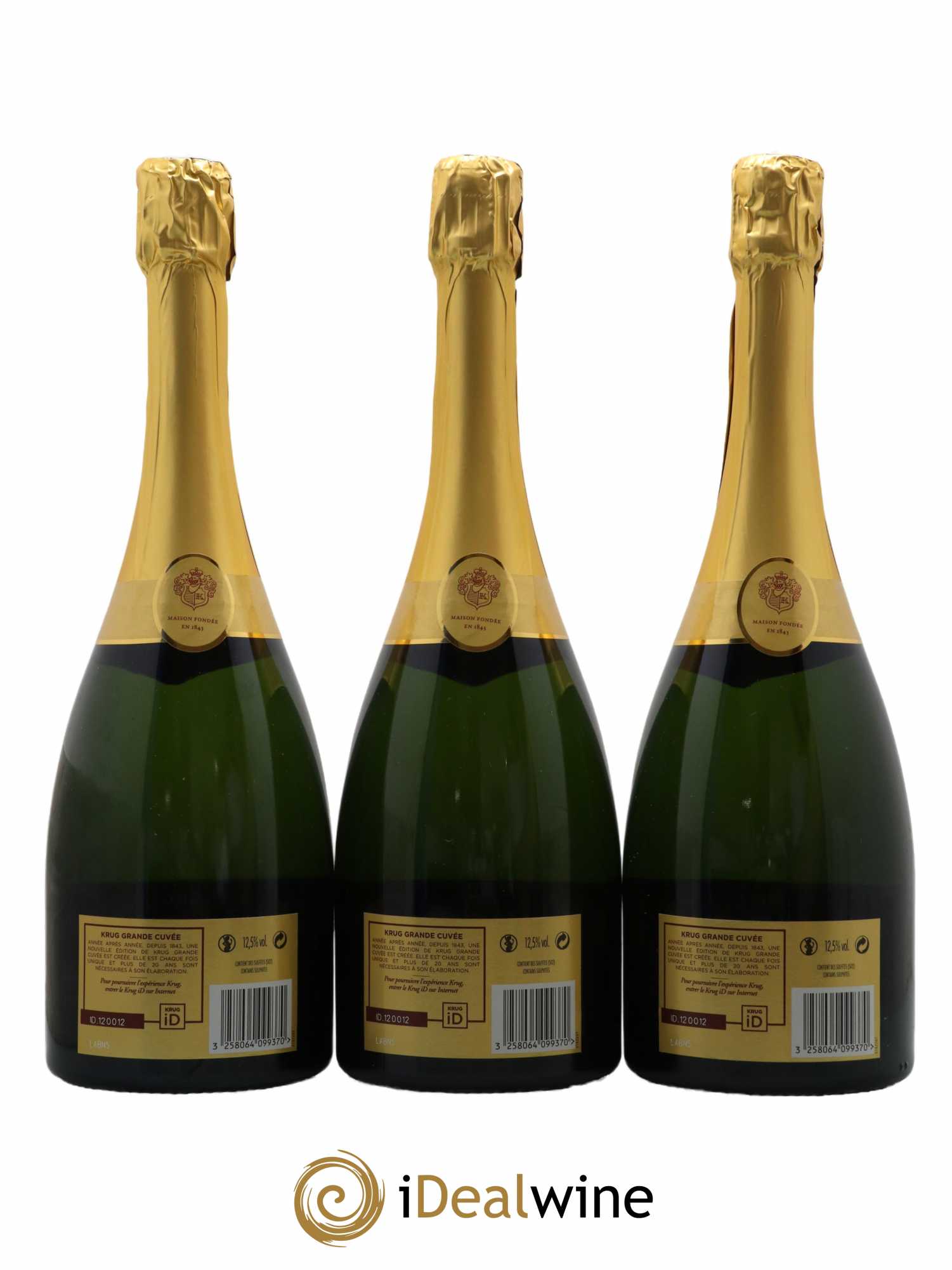 Grande Cuvée - 169ème édition Krug   - Lot de 3 Bouteilles