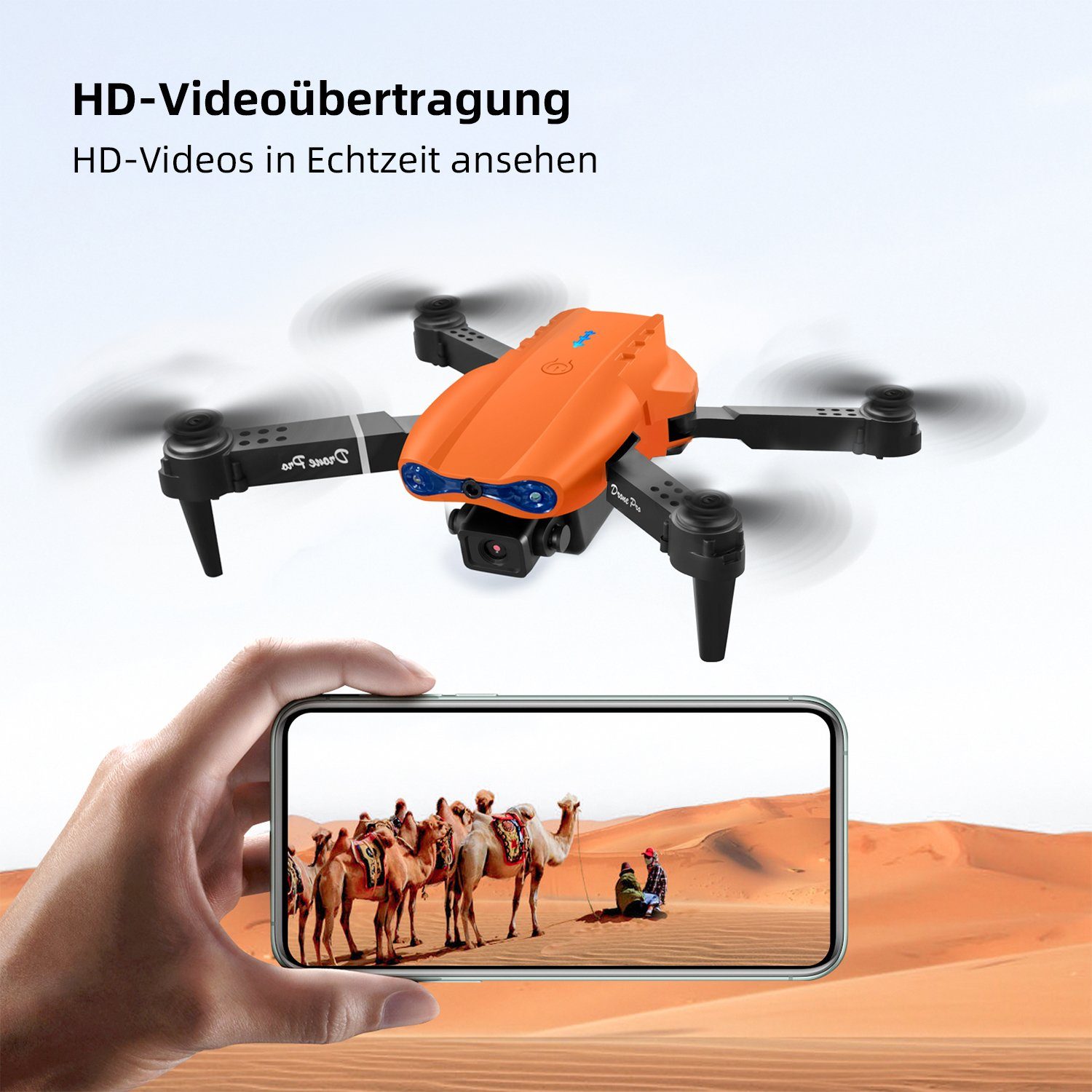 Esun Drohne mit Kamera 4k HD 1080P, RC Drone für Erwachsene und Kinder Drohne (1920*1080, Set, Set, 24-30 Mins Lange Flugzeit, Spielzeug und Geschenke)