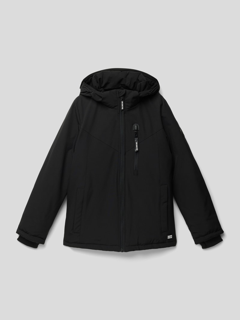 Jacke mit Brusttasche Modell 'Thames' in schwarz