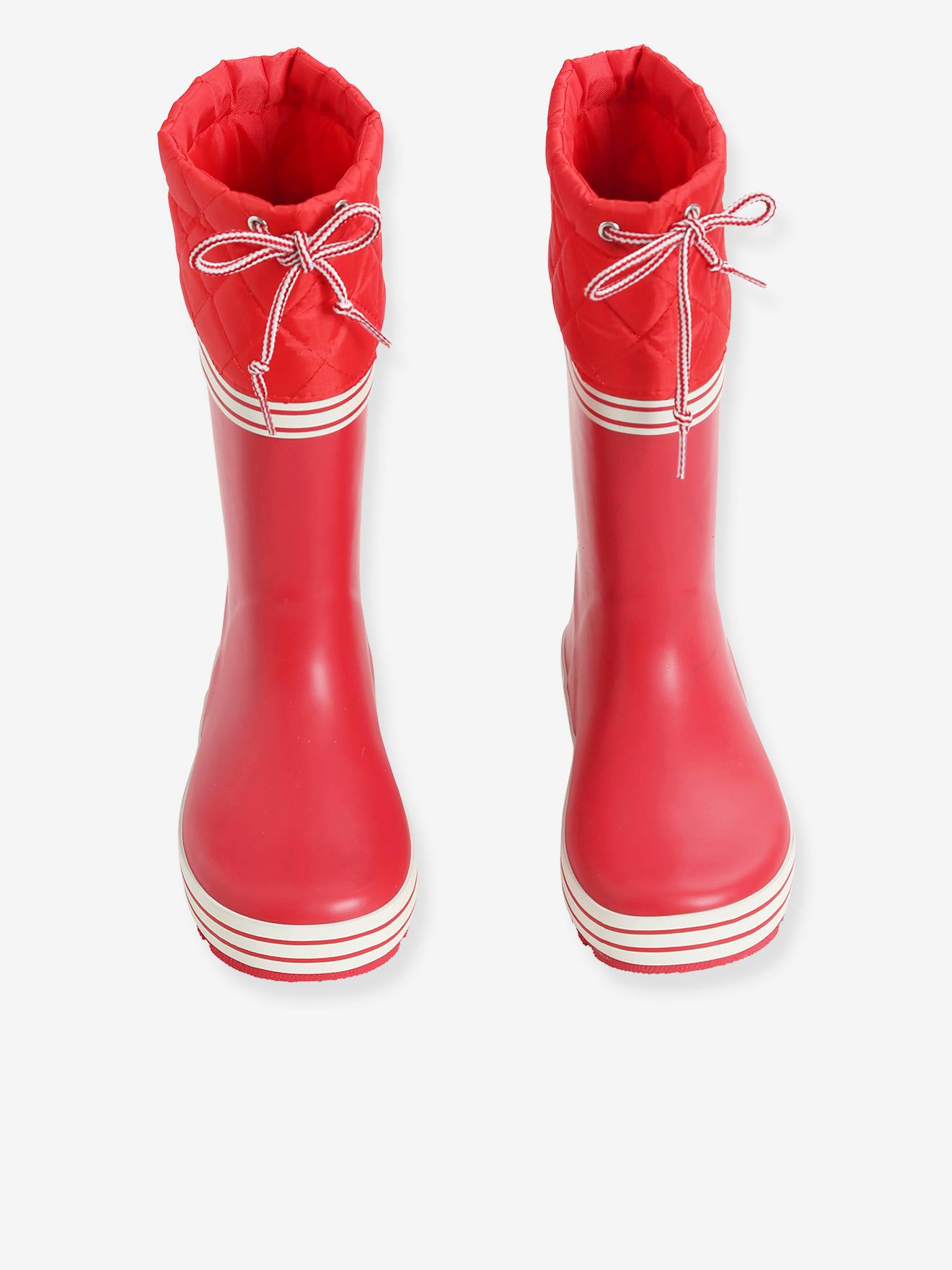 Vertbaudet Jungen Gummistiefel, Profilsohle - rot
