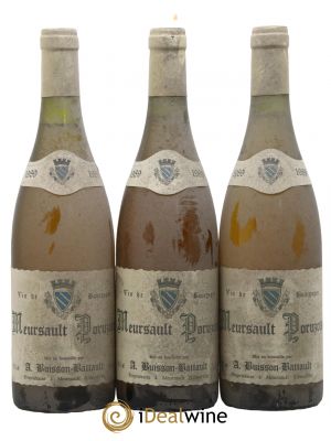Meursault 1er Cru Poruzots Domaine Buisson Battault 1989 - Lot de 3 Bouteilles