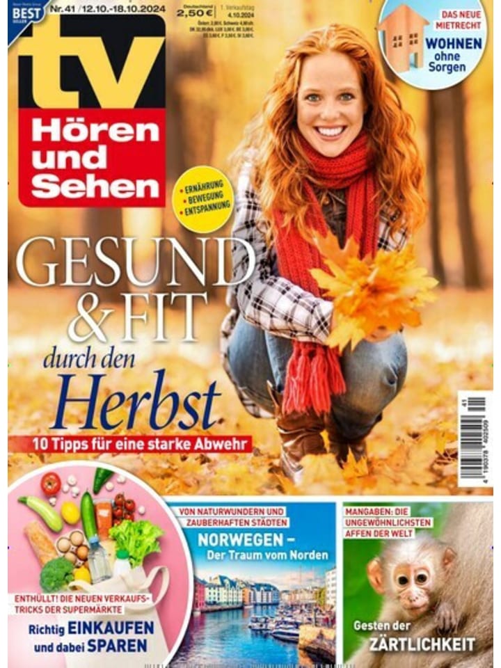 Hubert Burda Media 52 x TV HÖREN und SEHEN Zeitschrift (Gutschein für ein Jahres Abo) günstig kaufen onesize