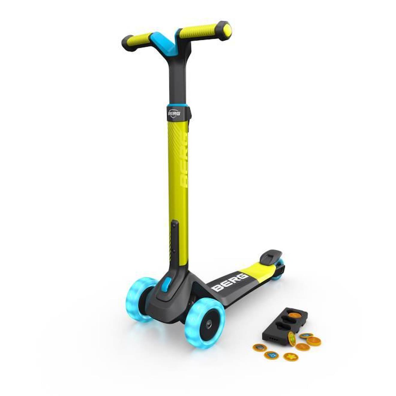 BERG Nexo trottinette lumières pont magnétique Vert citron vert