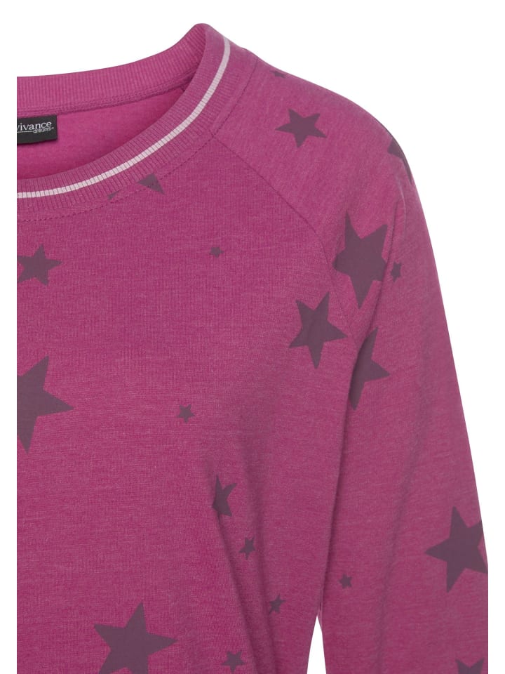 VIVANCE DREAMS Sleepshirt in bordeaux-gemustert günstig kaufen