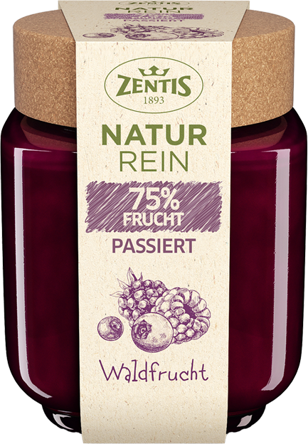 Zentis Naturrein 75% Frucht Waldfrucht passiert