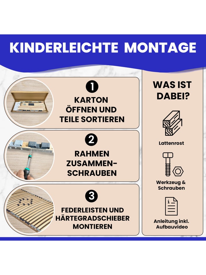 Coemo Lattenrost BASIC starr - nicht verstellbar in Natur günstig kaufen