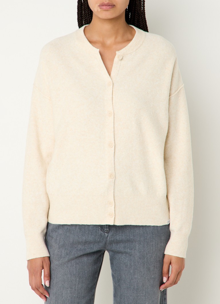 Cardigan cu guler rotund din tricot fin Penn & Ink