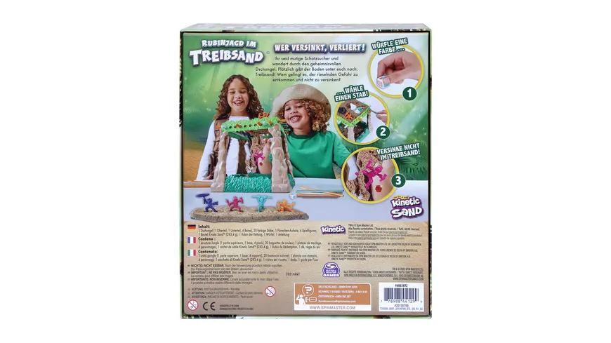 Spin Master Games - Rubinjagd im Treibsand, das Abenteuerspiel mit original Kinetic Sand