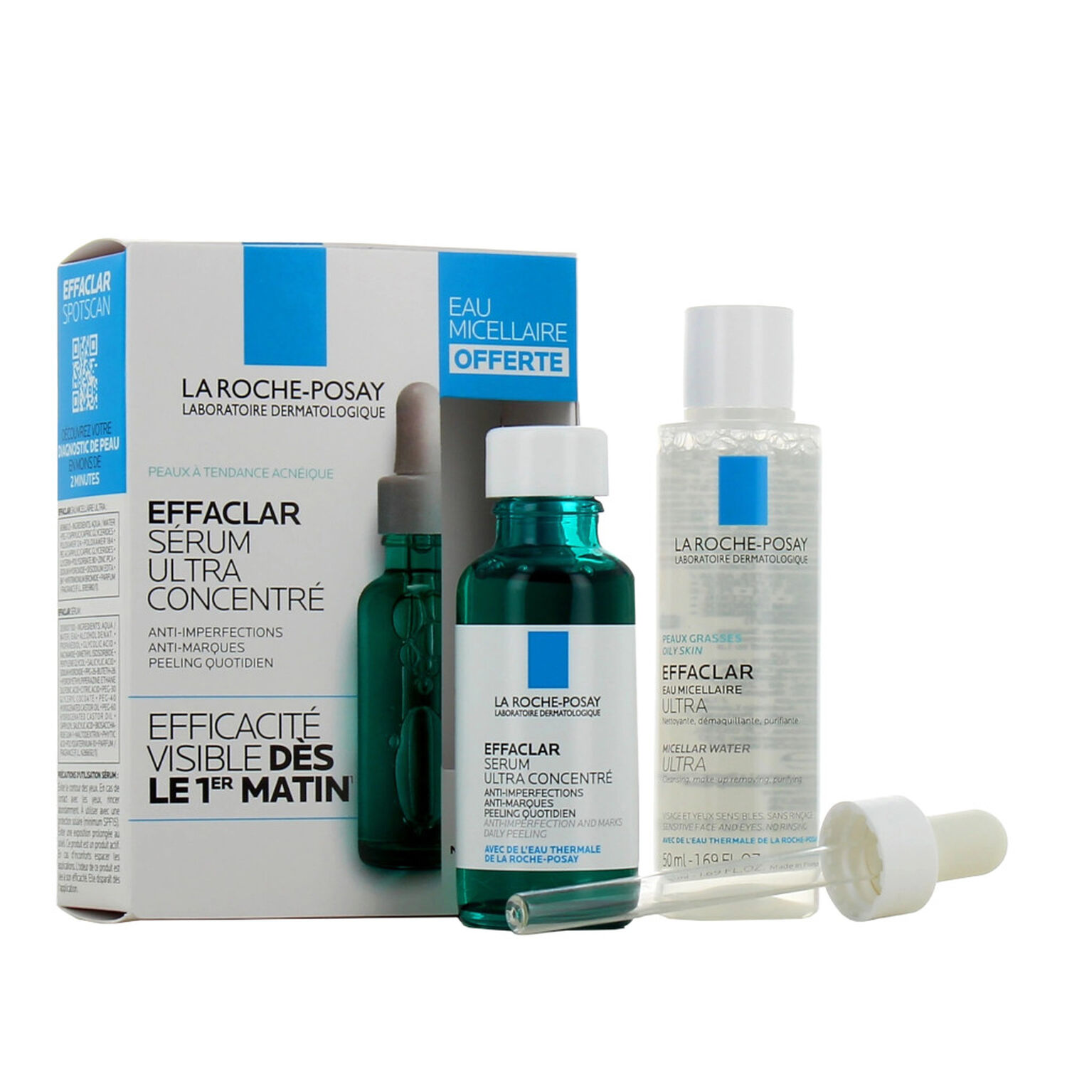 la roche-posay Effaclar Coffret Sérum Ultra Concentré 30 ml + Eau Micellaire 50 ml