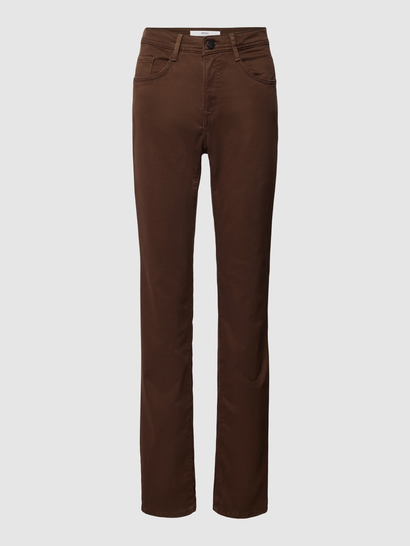 Hose im 5-Pocket-Design Modell 'Mary' in mittelbraun
