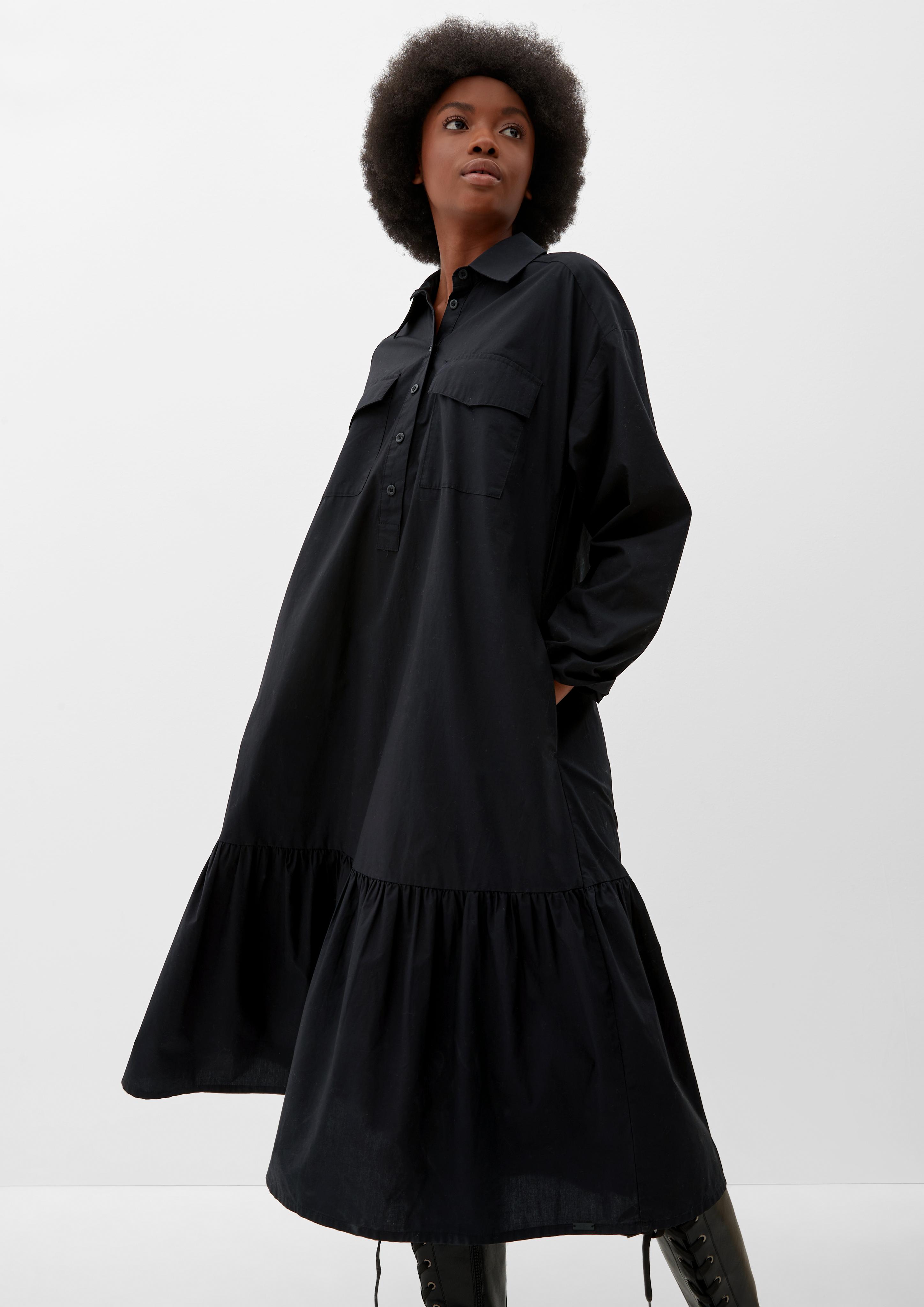 Hemdblusenkleid mit Volant  2118983-9999