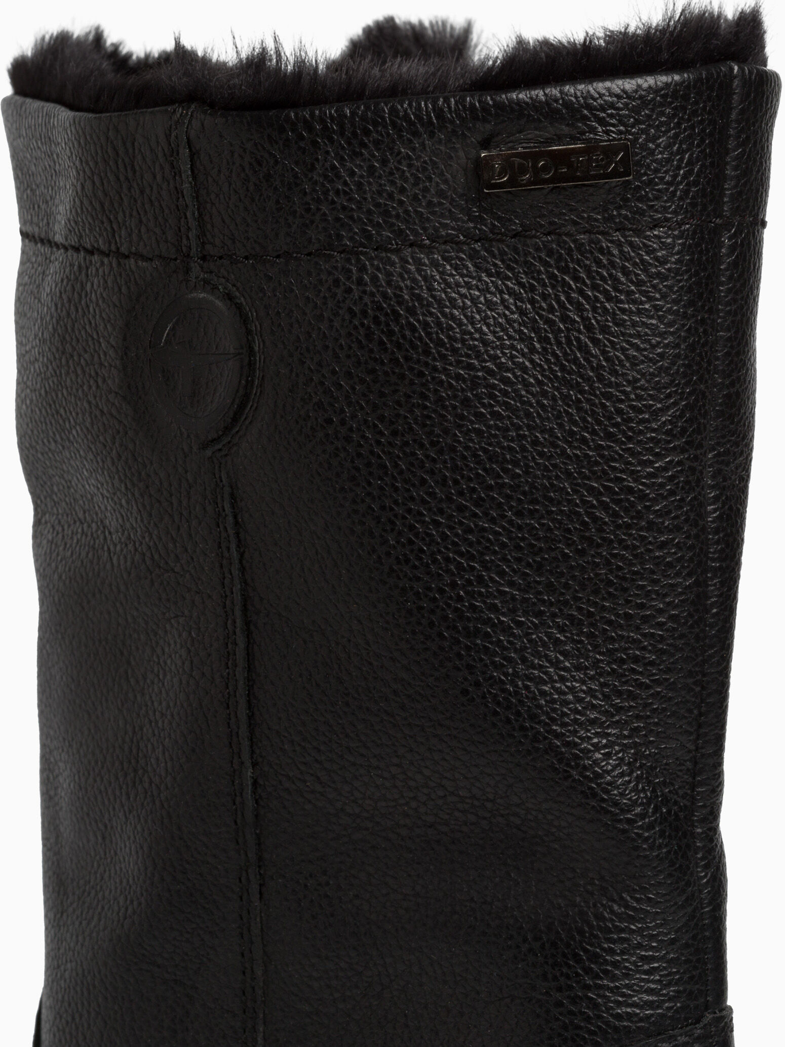 Bottine en cuir - noir doublure chaude