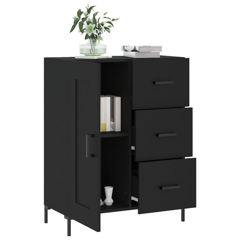 vidaXL Sideboard Sideboard Schwarz 69,5x34x90 cm Holzwerkstoff (1 St)
