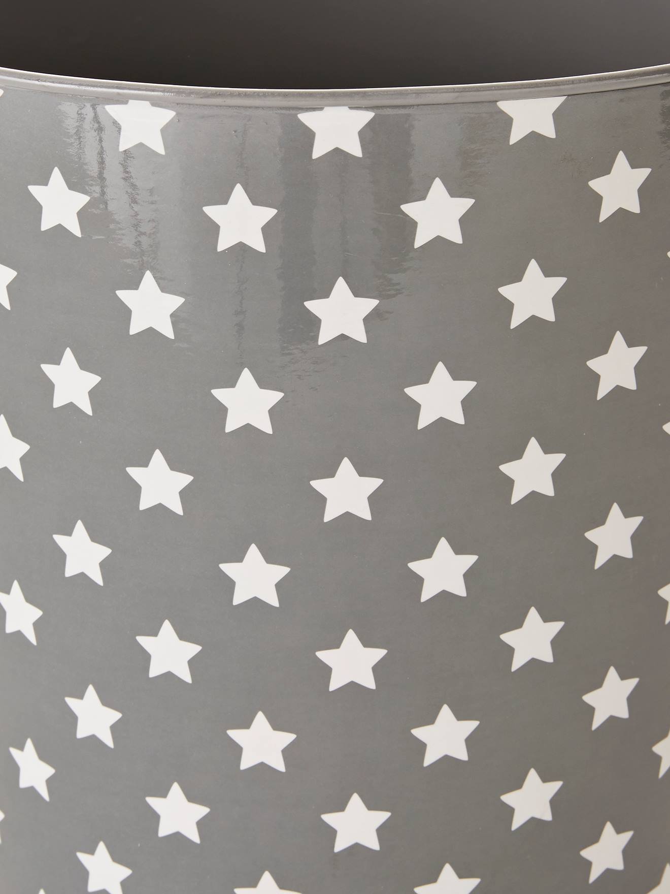 Corbeille métal Etoiles gris