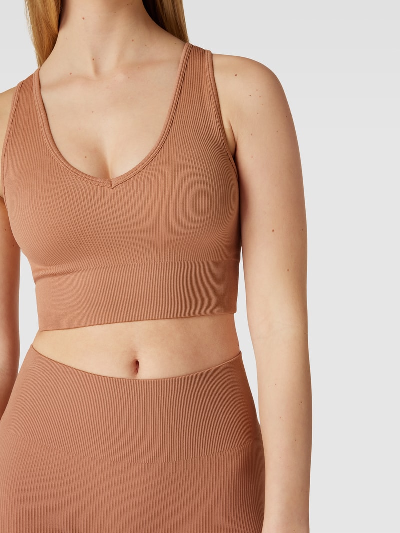 Bustier mit elastischem Bund Modell 'CHILL OUT SEAMLESS V' in camel