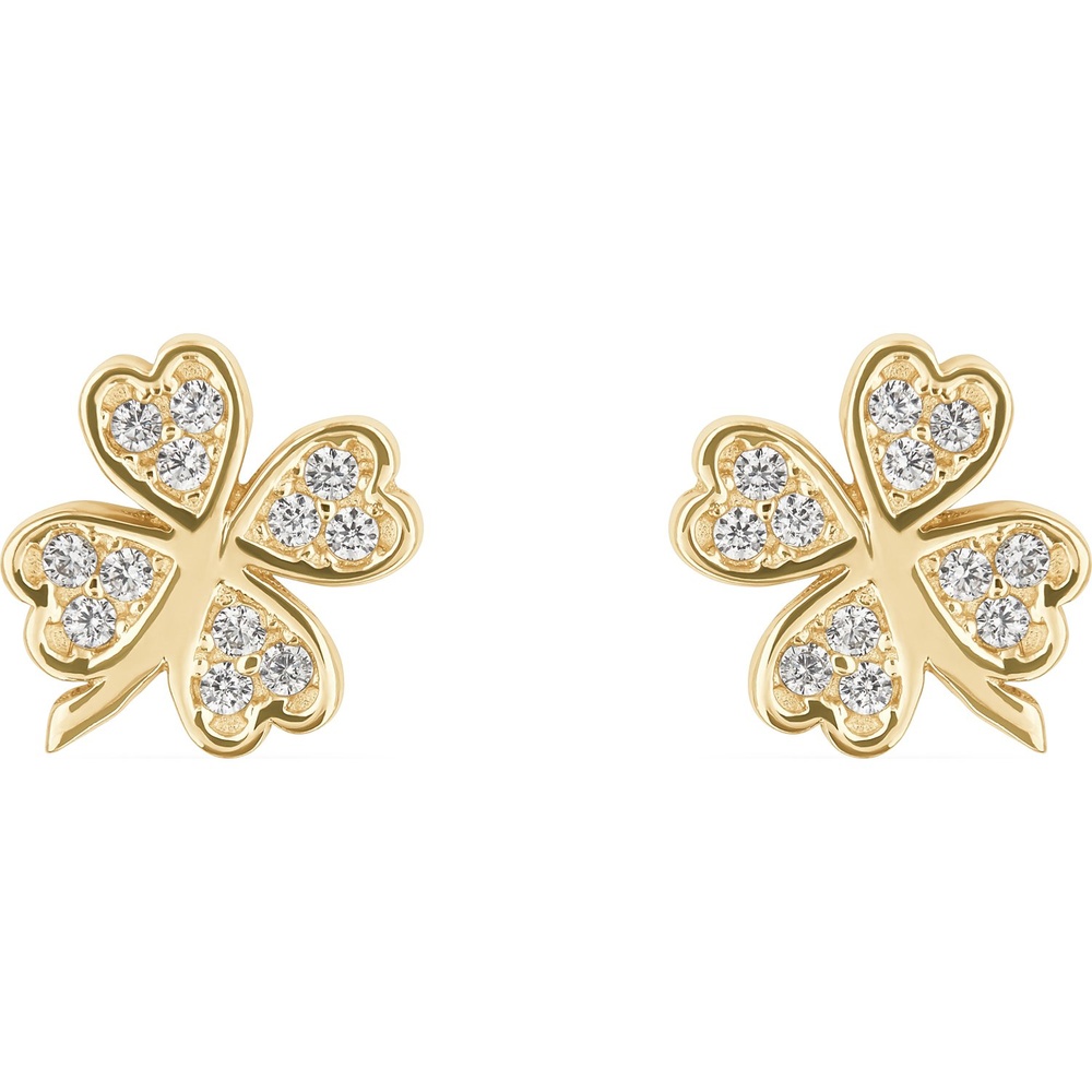 FAVS Boucles d'oreilles à fermoir à poussette 585 Or jaune Boucles d'oreilles