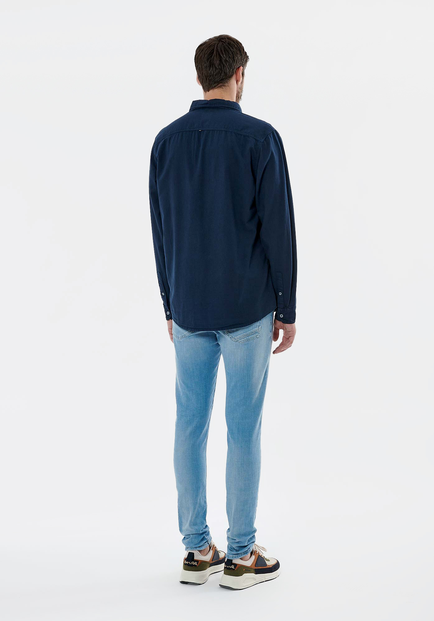 TOMEK  Chemise bleu marine homme 100% coton bio