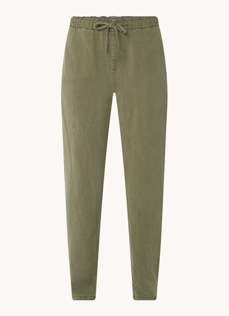 Pantaloni drepți cu talie medie de la Gerard Darel Colombe, confecționați dintr-un amestec de in.