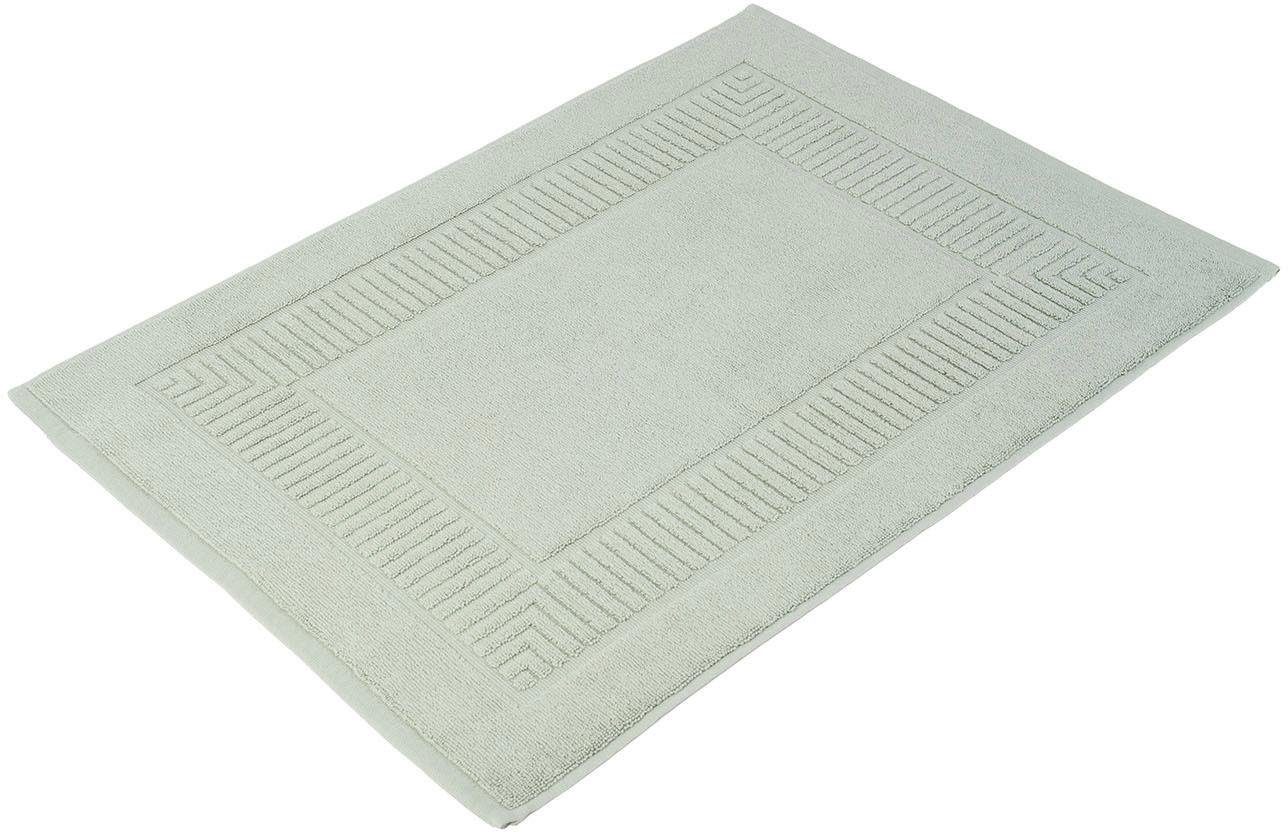 Badematte BIO Frottier Gözze, Höhe 7 mm, beidseitig nutzbar, fußbodenheizungsgeeignet, Baumwolle (Bio-Baumwolle), rechteckig, Badvorleger, Frottier-Qualität, mit Bordüre
