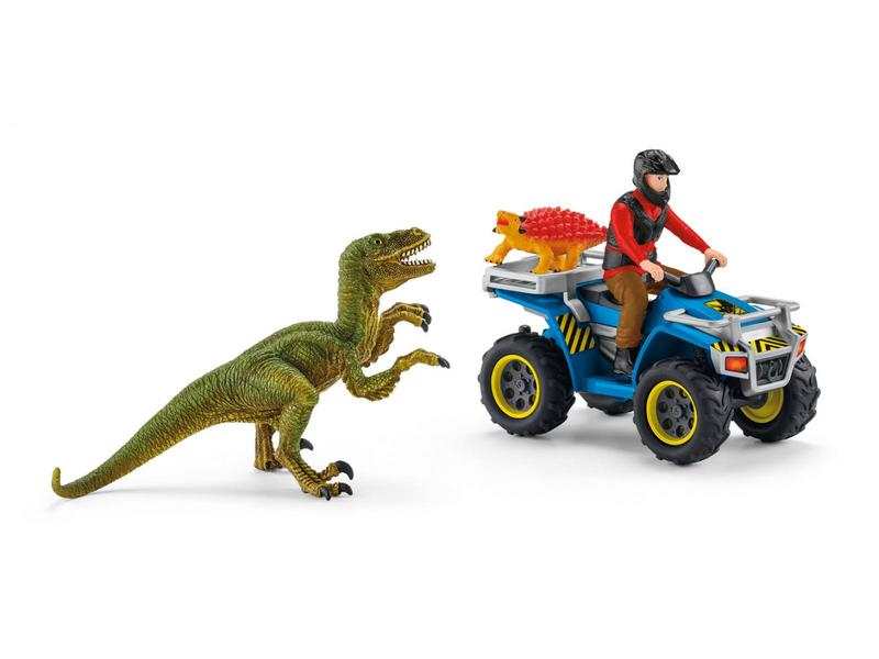 Fuite sur quad face au vélociraptor