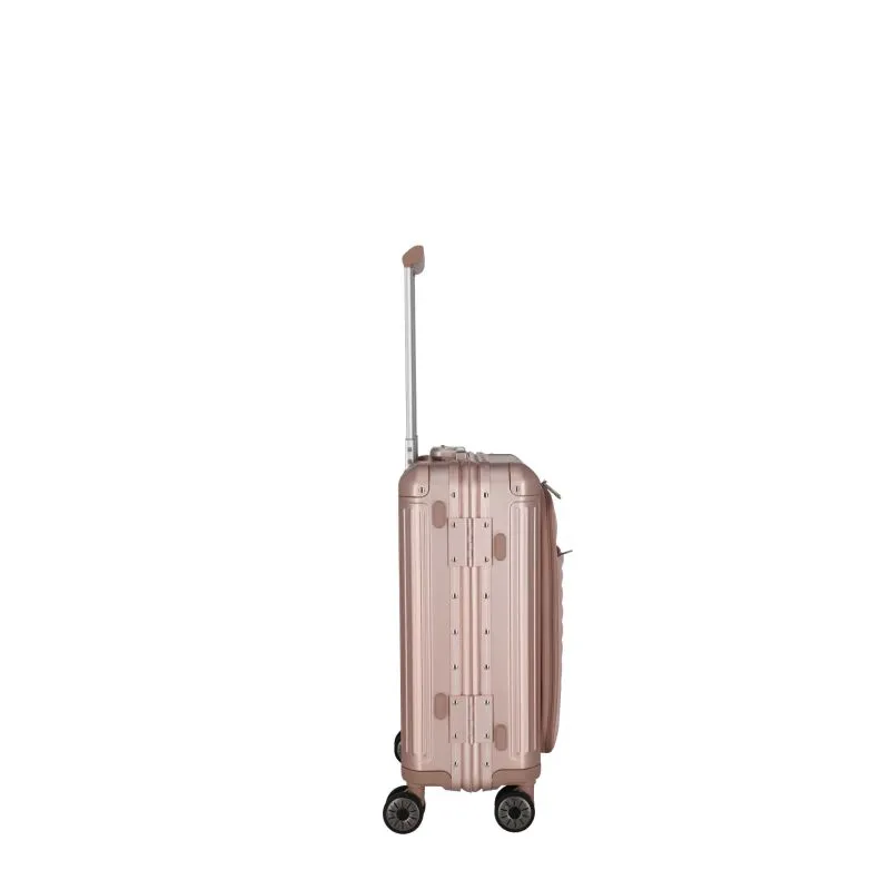 Travelite NEXT Trolley S mit Vortasche 4 Rollen (55 cm) - Rosé