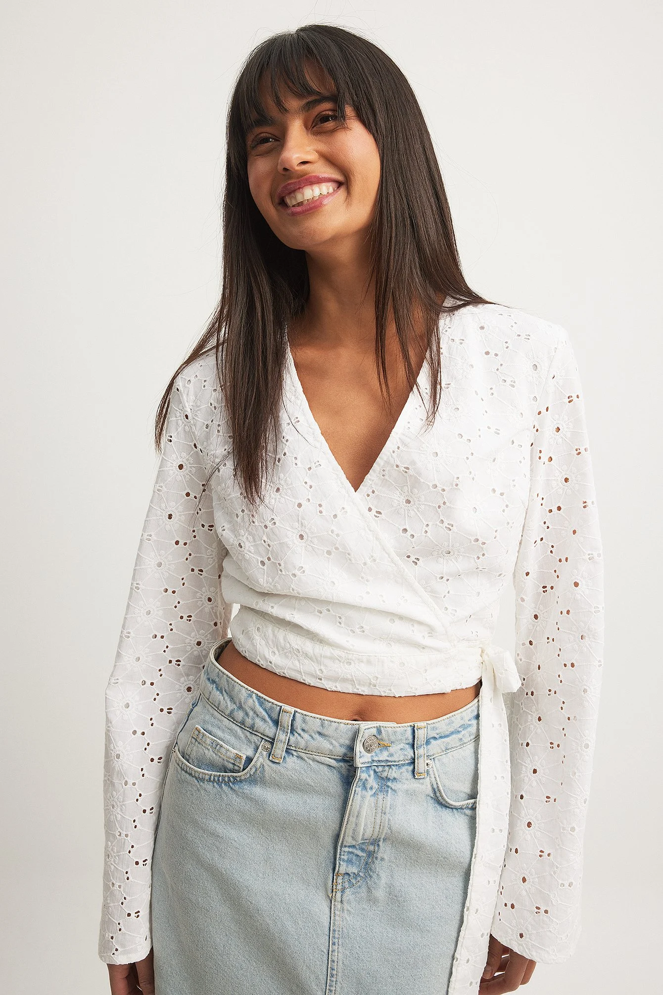 Anglaise-Wickelbluse