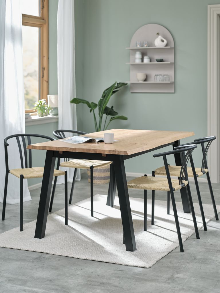 SKOVLUNDE JYDERUP SKOVLUNDE L160 oak table 4 JYDERUP black/natural