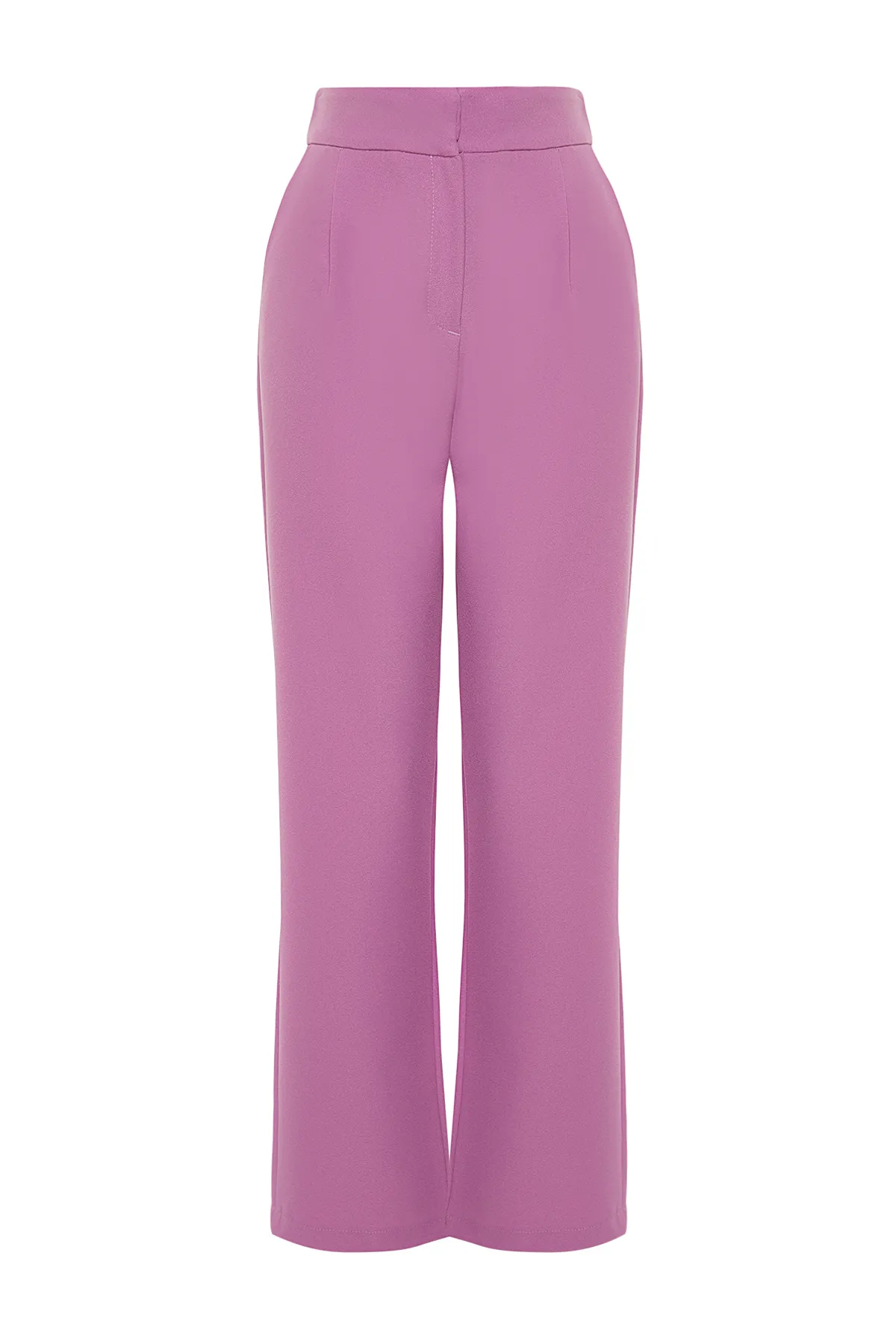 Trendyol Collection  Fuchsia Gerade/Gerader Schnitt Plissee-Gewebehose TWOSS19WX0017