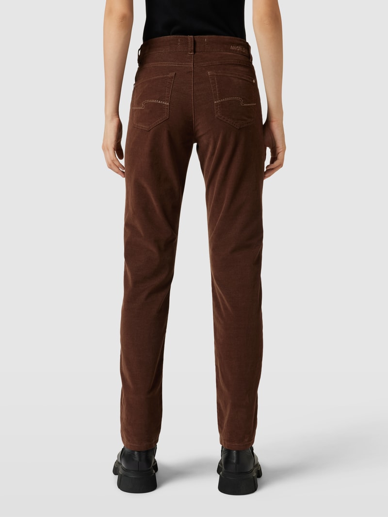 Hose im 5-Pocket-Design Modell 'CICI' in mittelbraun